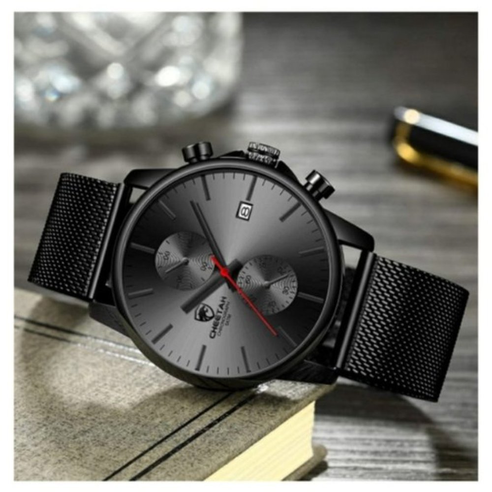 Men's Fashion Sport Quartz Analog Silver Watch - Picture 5 of 8